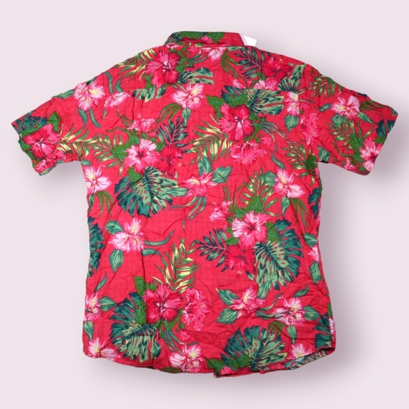 JOGAL Mens Hawaiian Shirt Short Sleeve Button Down Shirt Size Large NWT - Picture 4 of 4